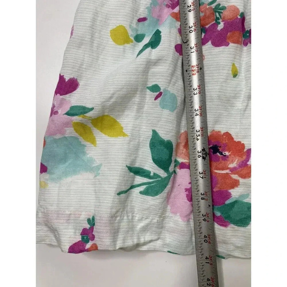 Joules Zoey Sleeveless Midi Dress Aqua Stripe Multicolor Floral Size US 6 - Picture 8 of 9